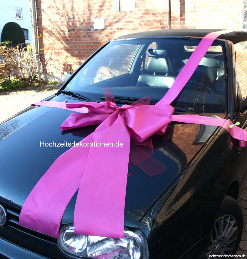 Geschenkschleife pink Auto