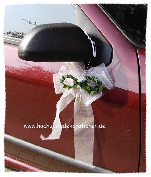 autoschleife hochzeit tüll