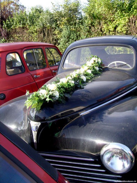 Frontgirlande Hochzeit oldtimer